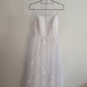 Elegant White Floral Gown